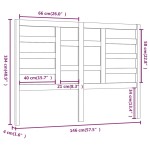 vidaXL Tăblie de pat, alb, 146x4x104 cm, lemn masiv de pin vidaXL Tăblie de pat, alb, 146x4x104 cm, lemn masiv de pin