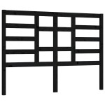 vidaXL Tăblie de pat, negru, 146x4x104 cm, lemn masiv de pin