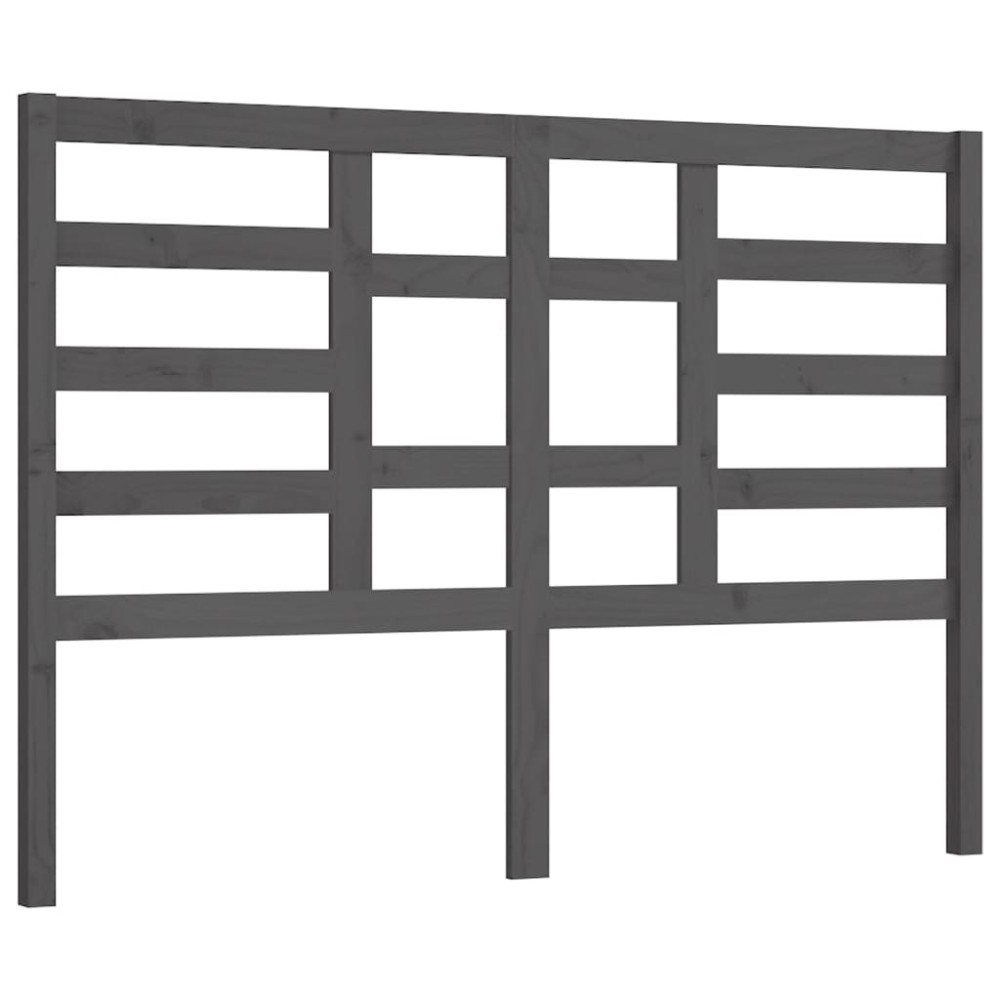 vidaXL Tăblie de pat, gri, 156x4x104 cm, lemn masiv de pin