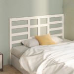 vidaXL Tăblie de pat, alb, 166x4x104 cm, lemn masiv de pin