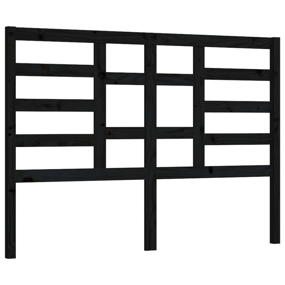vidaXL Tăblie de pat, negru, 166x4x104 cm, lemn masiv de pin