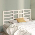 vidaXL Tăblie de pat, alb, 186x4x104 cm, lemn masiv de pin