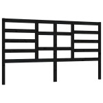 vidaXL Tăblie de pat, negru, 186x4x104 cm, lemn masiv de pin
