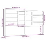 vidaXL Tăblie de pat, negru, 186x4x104 cm, lemn masiv de pin