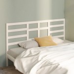 vidaXL Tăblie de pat, alb, 206x4x104 cm, lemn masiv de pin vidaXL Tăblie de pat, alb, 206x4x104 cm, lemn masiv de pin