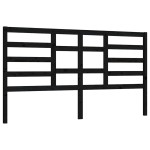 vidaXL Tăblie de pat, negru, 206x4x104 cm, lemn masiv de pin