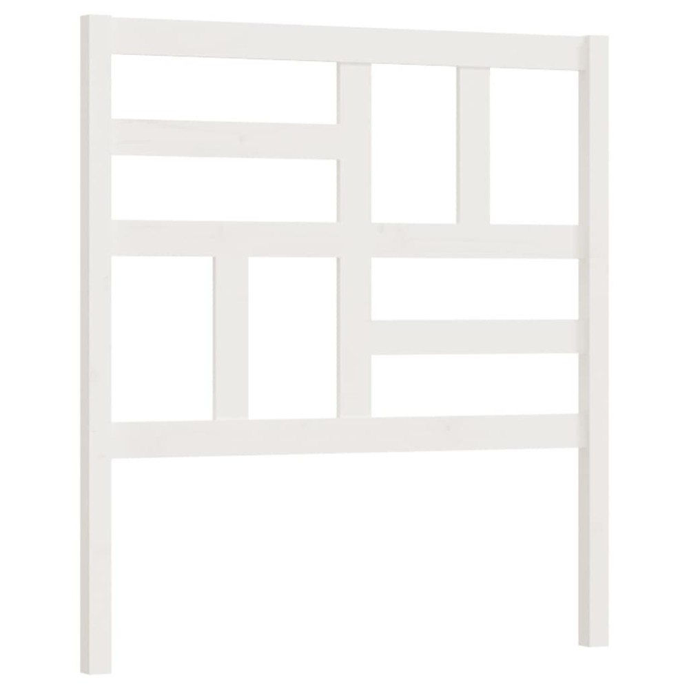 vidaXL Tăblie de pat, alb, 81x4x104 cm, lemn masiv de pin