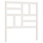 vidaXL Tăblie de pat, alb, 81x4x104 cm, lemn masiv de pin