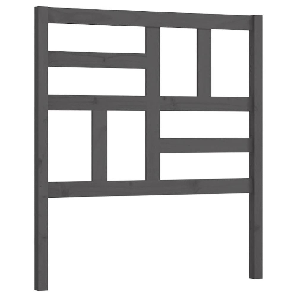 vidaXL Tăblie de pat, gri, 81x4x104 cm, lemn masiv de pin