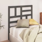 vidaXL Tăblie de pat, gri, 96x4x104 cm, lemn masiv de pin