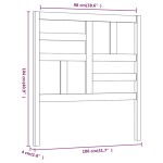 vidaXL Tăblie de pat, alb, 106x4x104 cm, lemn masiv de pin