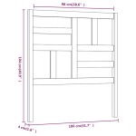 vidaXL Tăblie de pat, maro miere, 106x4x104 cm, lemn masiv de pin vidaXL Tăblie de pat, maro miere, 106x4x104 cm, lemn masiv de pin