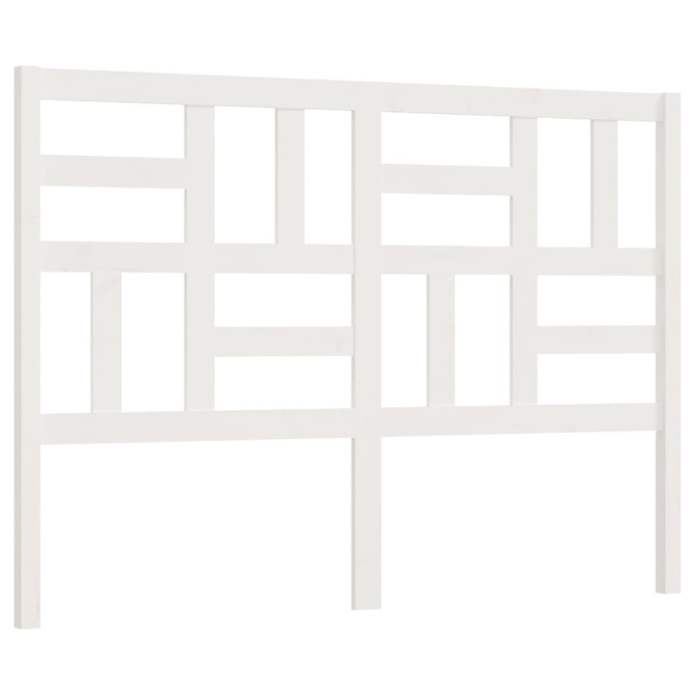 vidaXL Tăblie de pat, alb, 126x4x104 cm, lemn masiv de pin