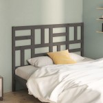 vidaXL Tăblie de pat, gri, 126x4x104 cm, lemn masiv de pin