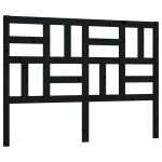 vidaXL Tăblie de pat, negru, 126x4x104 cm, lemn masiv de pin vidaXL Tăblie de pat, negru, 126x4x104 cm, lemn masiv de pin