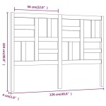 vidaXL Tăblie de pat, negru, 126x4x104 cm, lemn masiv de pin vidaXL Tăblie de pat, negru, 126x4x104 cm, lemn masiv de pin