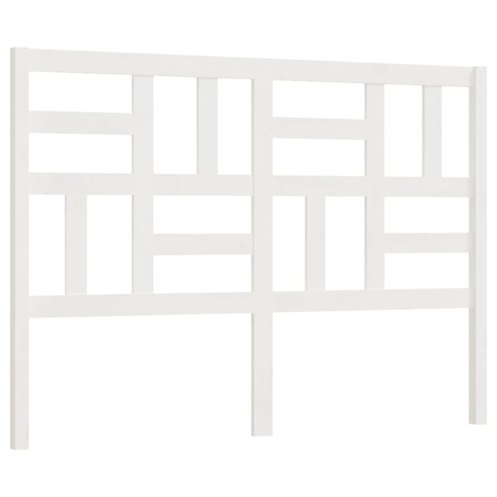 vidaXL Tăblie de pat, alb, 141x4x104 cm, lemn masiv de pin