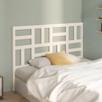 vidaXL Tăblie de pat, alb, 141x4x104 cm, lemn masiv de pin vidaXL Tăblie de pat, alb, 141x4x104 cm, lemn masiv de pin