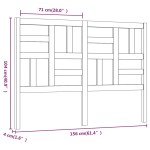 vidaXL Tăblie de pat, alb, 156x4x104 cm, lemn masiv de pin vidaXL Tăblie de pat, alb, 156x4x104 cm, lemn masiv de pin
