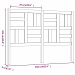 vidaXL Tăblie de pat, alb, 166x4x104 cm, lemn masiv de pin