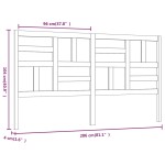 vidaXL Tăblie de pat, 206x4x104 cm, lemn masiv de pin vidaXL Tăblie de pat, 206x4x104 cm, lemn masiv de pin