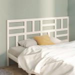 vidaXL Tăblie de pat, alb, 206x4x104 cm, lemn masiv de pin vidaXL Tăblie de pat, alb, 206x4x104 cm, lemn masiv de pin
