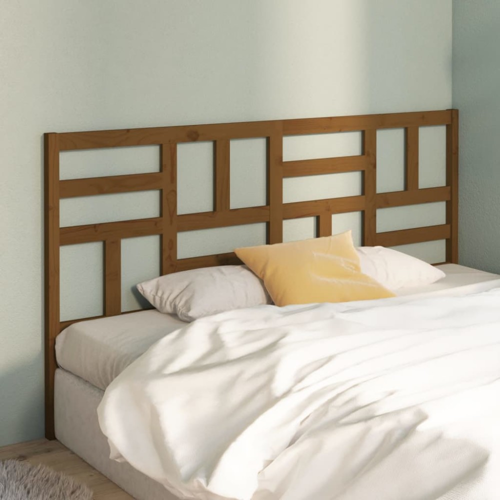 vidaXL Tăblie de pat, maro miere, 206x4x104 cm, lemn masiv de pin