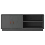 vidaXL Comodă TV, gri, 105x34x40 cm, lemn masiv de pin vidaXL Comodă TV, gri, 105x34x40 cm, lemn masiv de pin