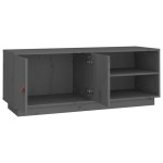 vidaXL Comodă TV, gri, 105x34x40 cm, lemn masiv de pin vidaXL Comodă TV, gri, 105x34x40 cm, lemn masiv de pin
