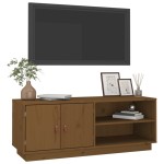vidaXL Comodă TV, maro miere, 105x34x40 cm, lemn masiv de pin vidaXL Comodă TV, maro miere, 105x34x40 cm, lemn masiv de pin