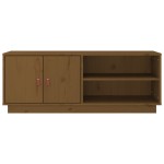 vidaXL Comodă TV, maro miere, 105x34x40 cm, lemn masiv de pin vidaXL Comodă TV, maro miere, 105x34x40 cm, lemn masiv de pin