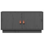 vidaXL Comodă TV, gri, 80x34x40 cm, lemn masiv de pin vidaXL Comodă TV, gri, 80x34x40 cm, lemn masiv de pin