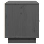 vidaXL Comodă TV, gri, 80x34x40 cm, lemn masiv de pin vidaXL Comodă TV, gri, 80x34x40 cm, lemn masiv de pin