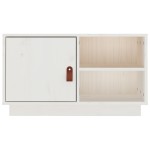 vidaXL Comodă TV, alb, 70x34x40 cm, lemn masiv de pin