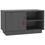 vidaXL Comodă TV, gri, 70x34x40 cm, lemn masiv de pin vidaXL Comodă TV, gri, 70x34x40 cm, lemn masiv de pin