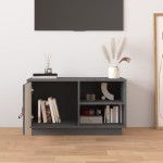 vidaXL Comodă TV, gri, 70x34x40 cm, lemn masiv de pin vidaXL Comodă TV, gri, 70x34x40 cm, lemn masiv de pin