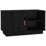 vidaXL Comodă TV, negru, 70x34x40 cm, lemn masiv de pin