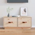 vidaXL Comodă TV, 80x34x35 cm, lemn masiv de pin