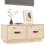 vidaXL Comodă TV, 80x34x35 cm, lemn masiv de pin