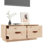 vidaXL Comodă TV, 80x34x35 cm, lemn masiv de pin