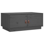 vidaXL Măsuță de cafea, gri, 80x50x35 cm, lemn masiv de pin vidaXL Măsuță de cafea, gri, 80x50x35 cm, lemn masiv de pin