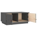 vidaXL Măsuță de cafea, gri, 80x50x35 cm, lemn masiv de pin vidaXL Măsuță de cafea, gri, 80x50x35 cm, lemn masiv de pin