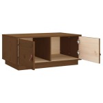 vidaXL Măsuță de cafea, maro miere, 80x50x35 cm, lemn masiv de pin
