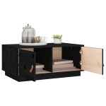 vidaXL Măsuță de cafea, negru, 80x50x35 cm, lemn masiv de pin vidaXL Măsuță de cafea, negru, 80x50x35 cm, lemn masiv de pin