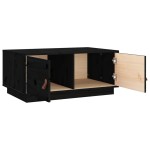 vidaXL Măsuță de cafea, negru, 80x50x35 cm, lemn masiv de pin vidaXL Măsuță de cafea, negru, 80x50x35 cm, lemn masiv de pin