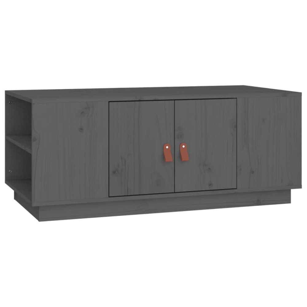 vidaXL Măsuță de cafea, gri, 100x50x41 cm, lemn masiv de pin
