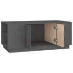 vidaXL Măsuță de cafea, gri, 100x50x41 cm, lemn masiv de pin vidaXL Măsuță de cafea, gri, 100x50x41 cm, lemn masiv de pin