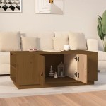 vidaXL Măsuță de cafea, maro miere, 100x50x41 cm, lemn masiv de pin vidaXL Măsuță de cafea, maro miere, 100x50x41 cm, lemn masiv de pin
