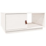 vidaXL Măsuță de cafea, alb, 80x50x35,5 cm, lemn masiv de pin