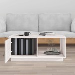 vidaXL Măsuță de cafea, alb, 80x50x35,5 cm, lemn masiv de pin